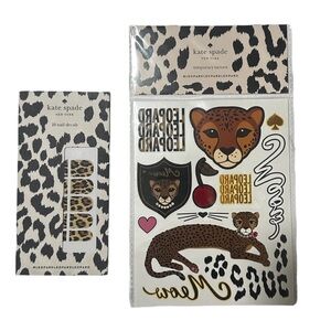 Kate Spade ♠️ Leopard Print Nail Decals and Temporary Tattoos Set NWT